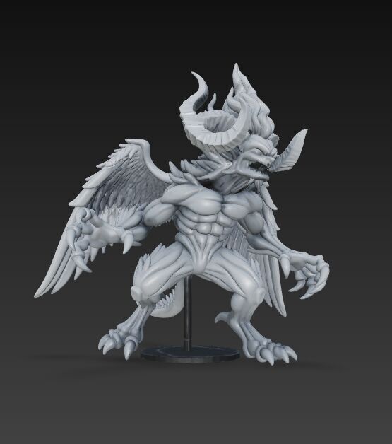 Flame-Headed Dreadlord   Mythical Demon King 3D Print Model 3D model_12