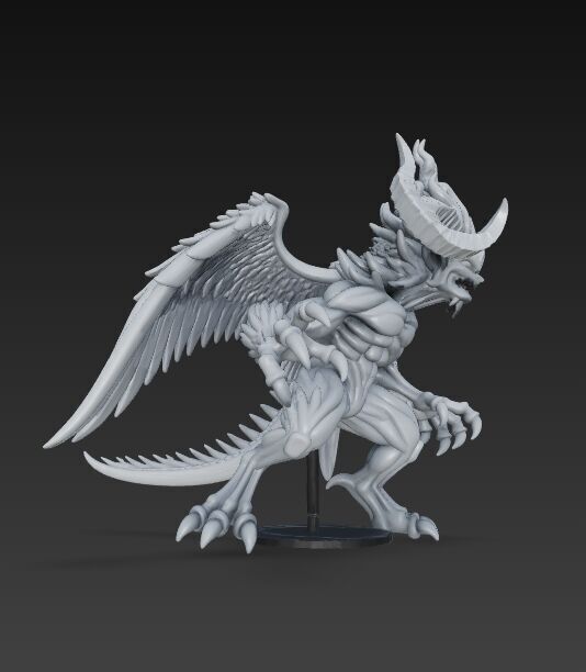 Flame-Headed Dreadlord   Mythical Demon King 3D Print Model 3D model_17