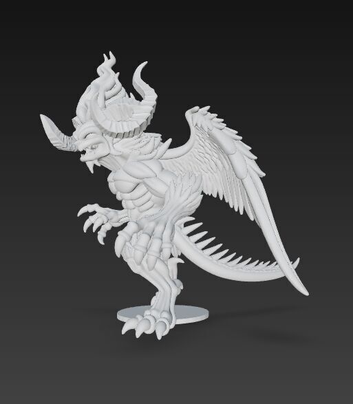 Flame-Headed Dreadlord   Mythical Demon King 3D Print Model 3D model_15