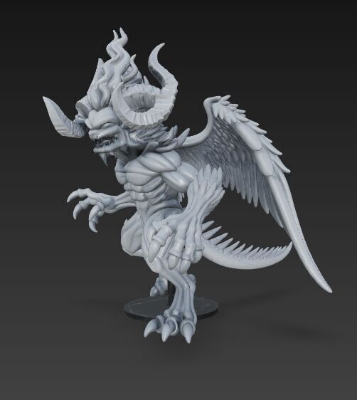 Flame-Headed Dreadlord   Mythical Demon King 3D Print Model 3D model_22
