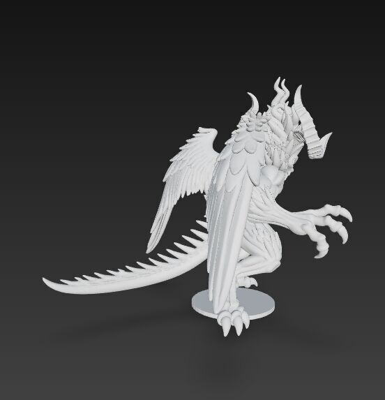Flame-Headed Dreadlord   Mythical Demon King 3D Print Model 3D model_11
