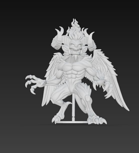 Flame-Headed Dreadlord   Mythical Demon King 3D Print Model 3D model_16
