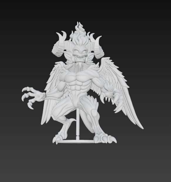 Flame-Headed Dreadlord   Mythical Demon King 3D Print Model 3D model_9