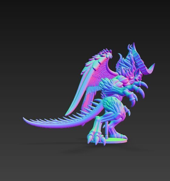Flame-Headed Dreadlord   Mythical Demon King 3D Print Model 3D model_2