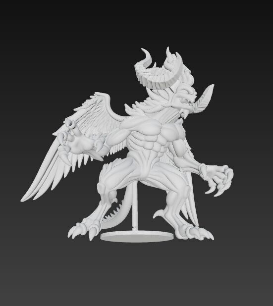 Flame-Headed Dreadlord   Mythical Demon King 3D Print Model 3D model_10