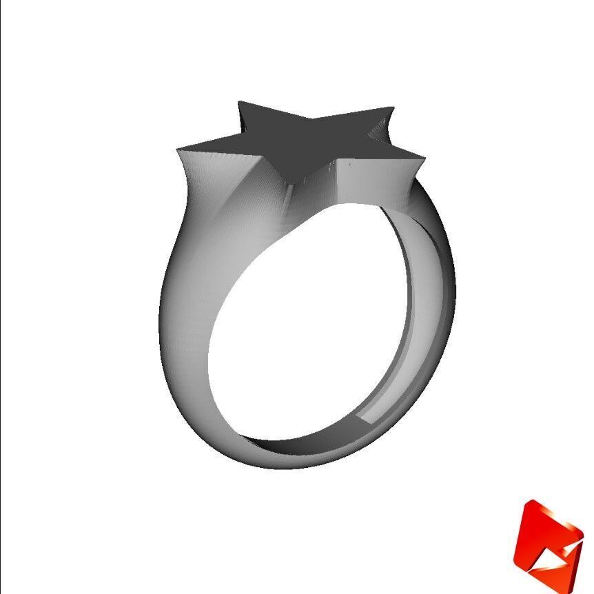 Star Ring 3D print model_6