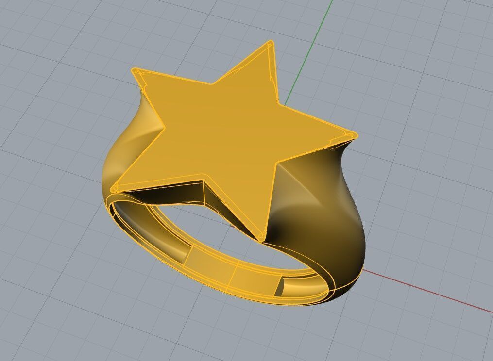 Star Ring 3D print model_4