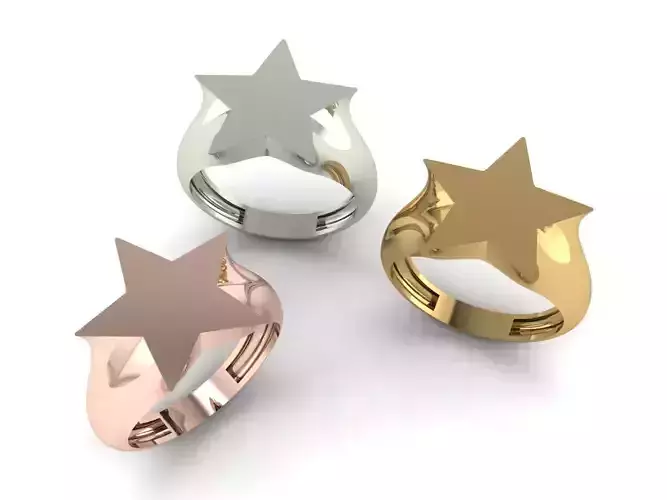 Star Ring 3D print model