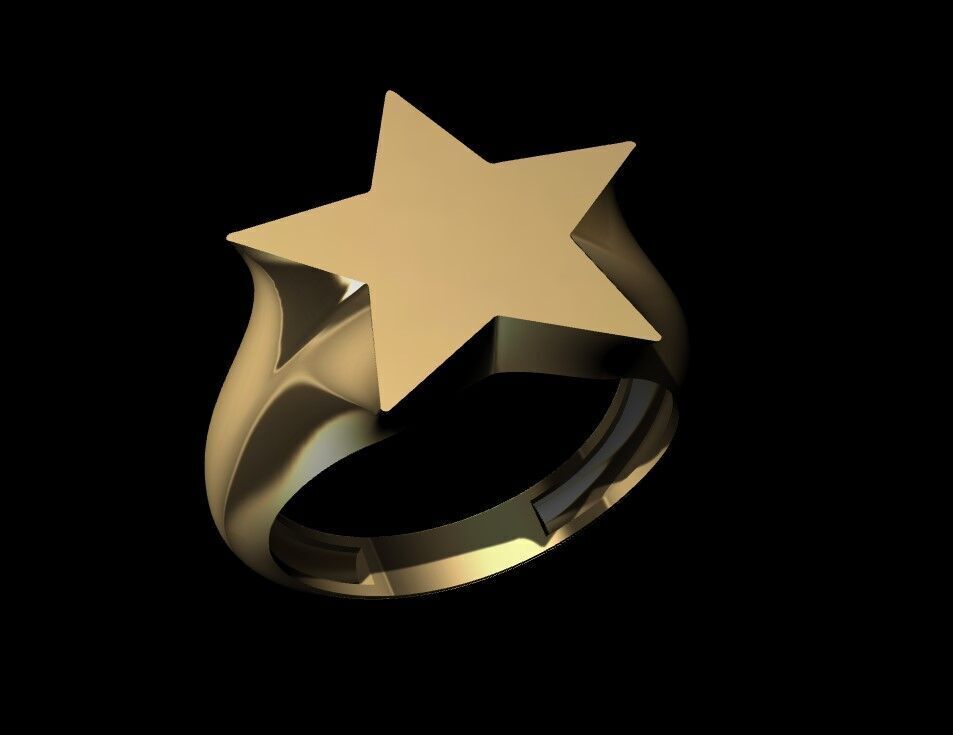 Star Ring 3D print model_1