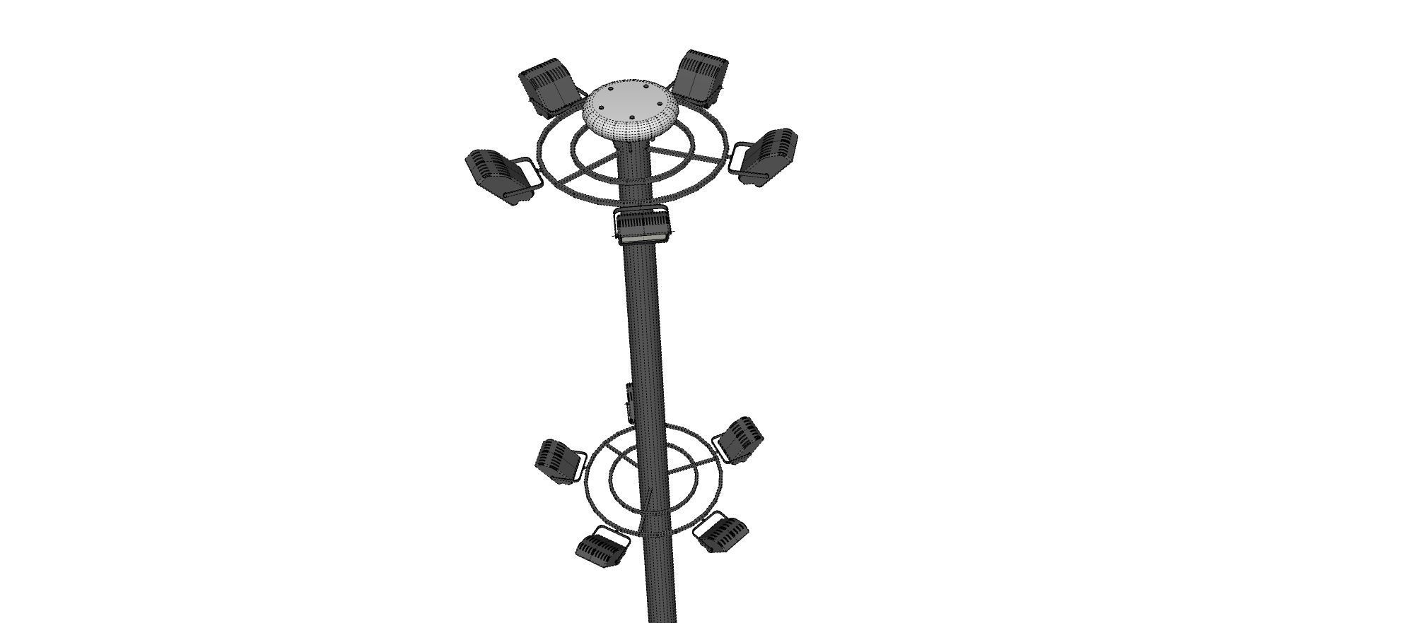 floodlight 2 four street light poles 3D model_27