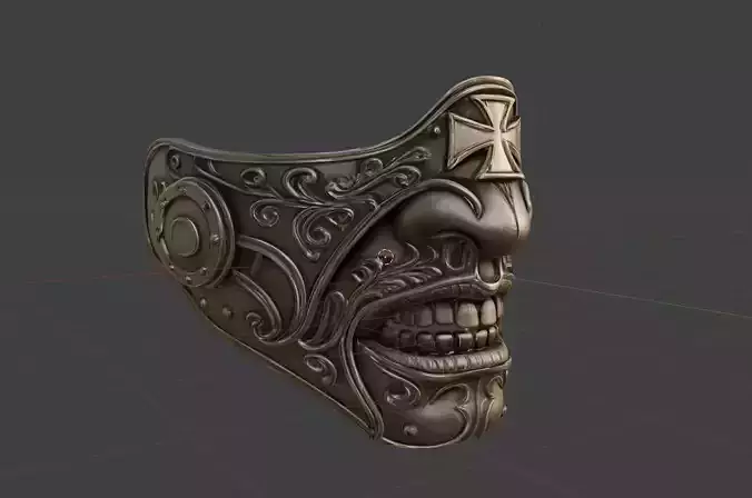 War hammer Face Wearable Mask 3D print model War hammer Face Wearable Mask 3D print model
