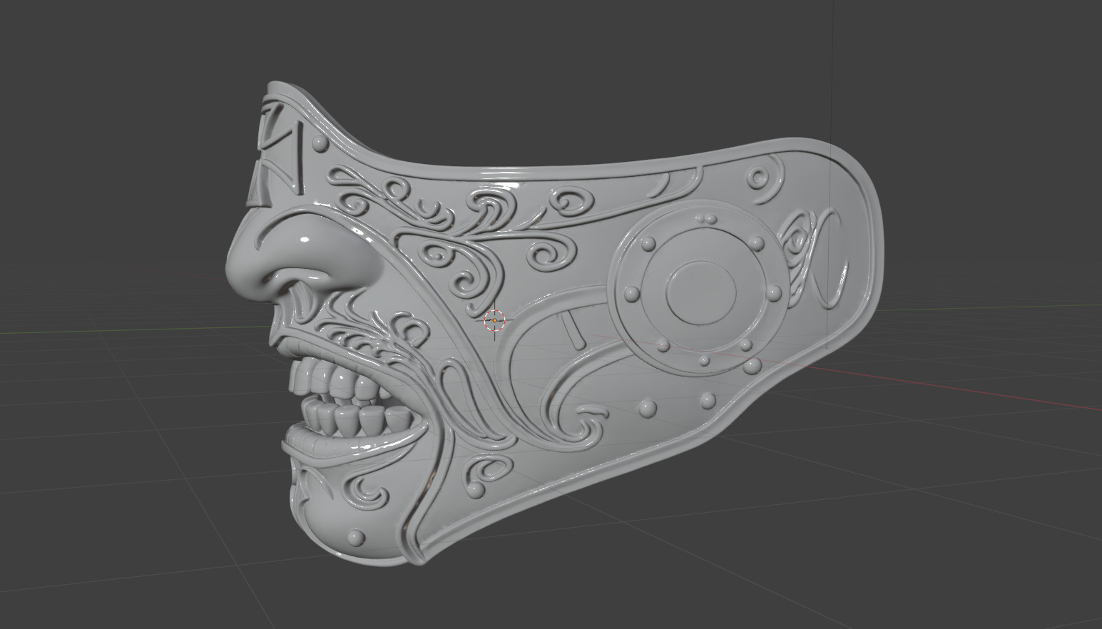 War hammer Face Wearable Mask 3D print model_7