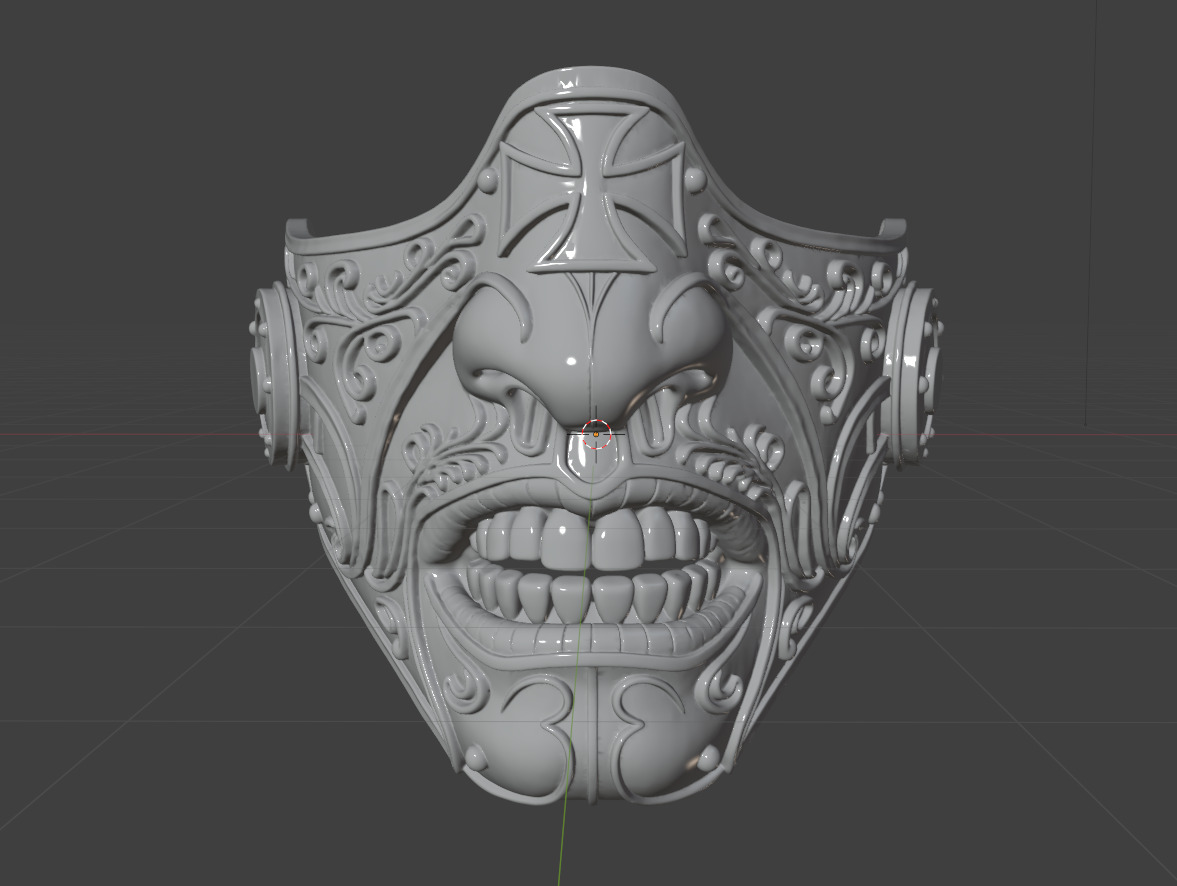 War hammer Face Wearable Mask 3D print model_6