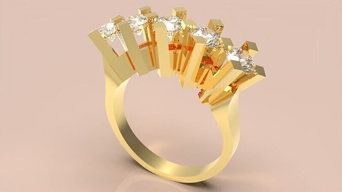 Diamond ring 3D print model
