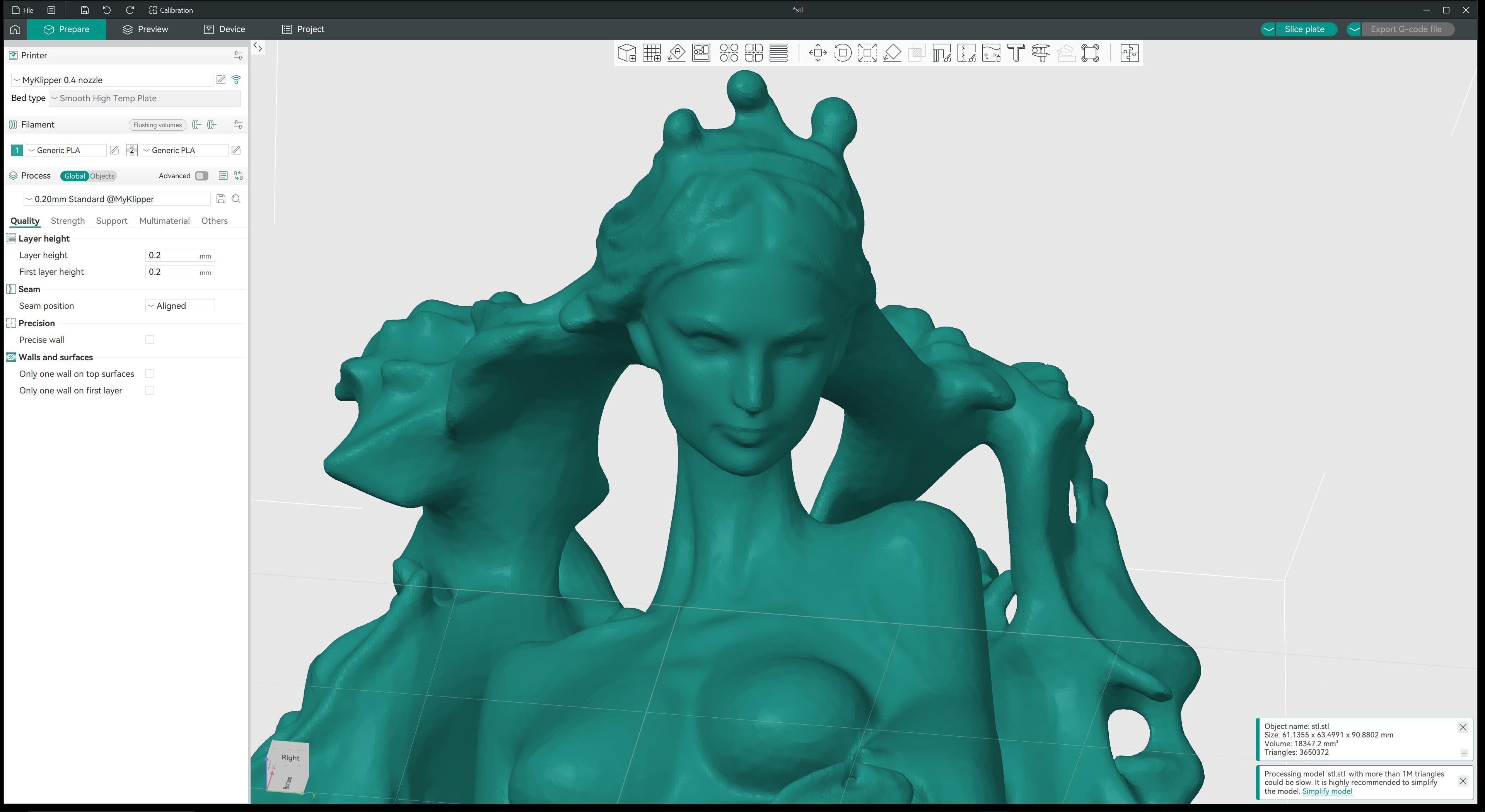 Abstract Ethereal Woman Flowing Spirit Statue 3D print model_20