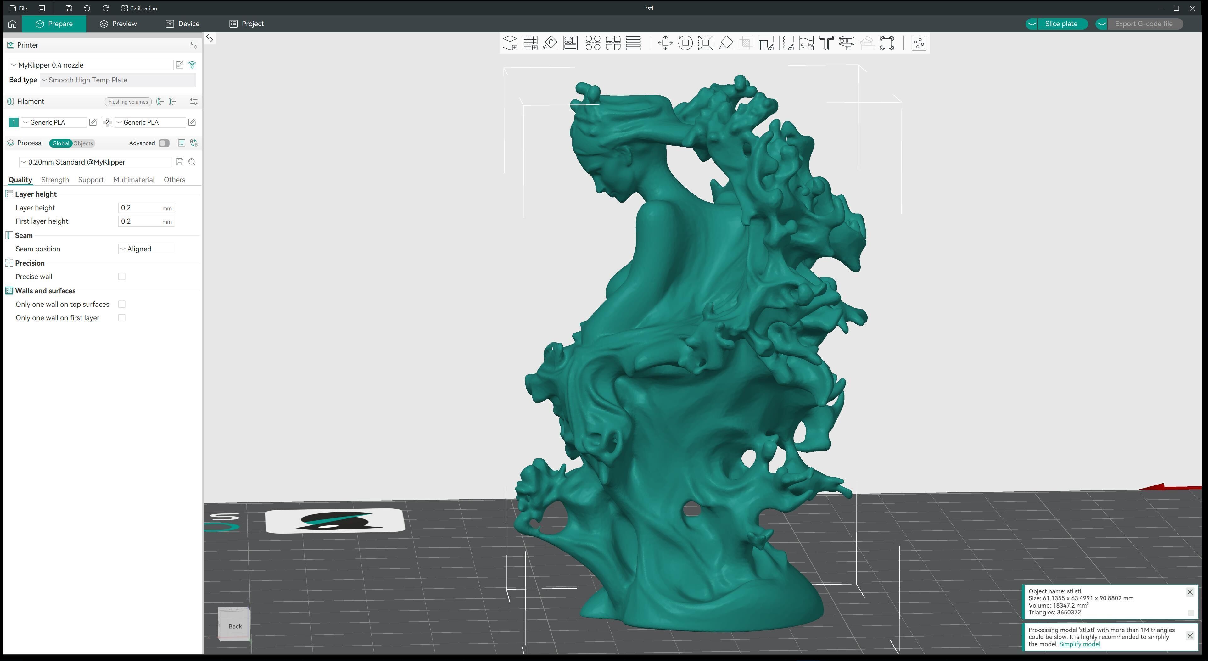 Abstract Ethereal Woman Flowing Spirit Statue 3D print model_16
