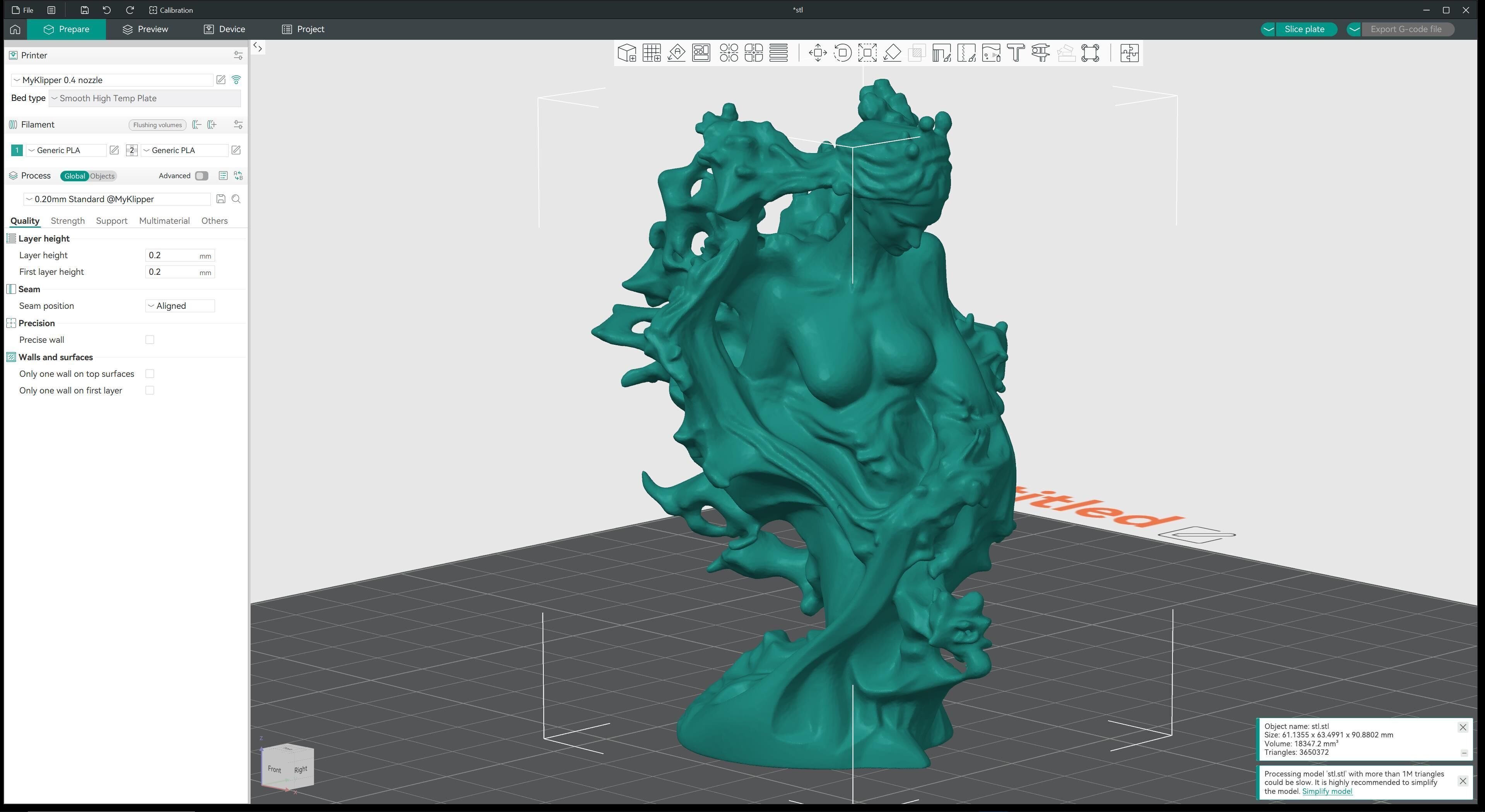 Abstract Ethereal Woman Flowing Spirit Statue 3D print model_13