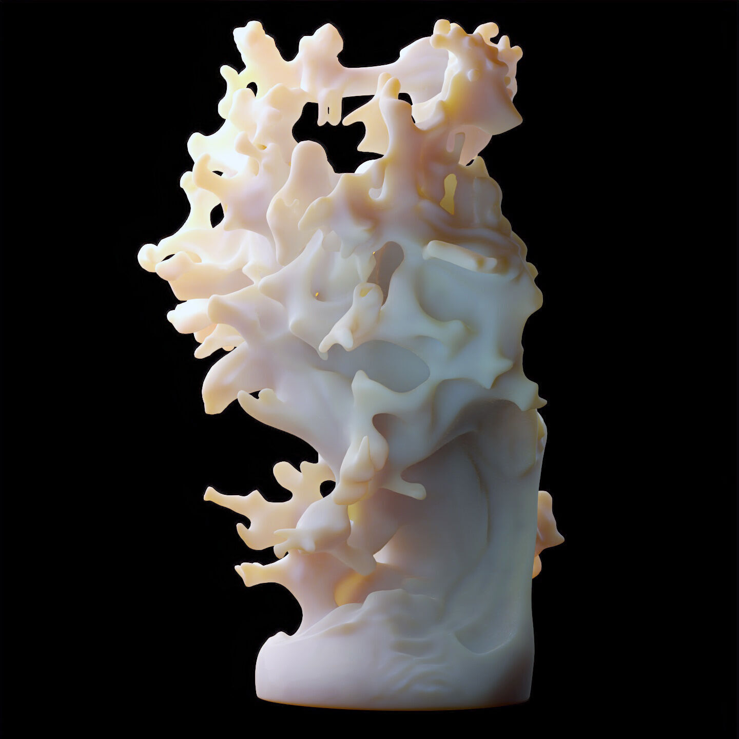 Abstract Ethereal Woman Flowing Spirit Statue 3D print model_7