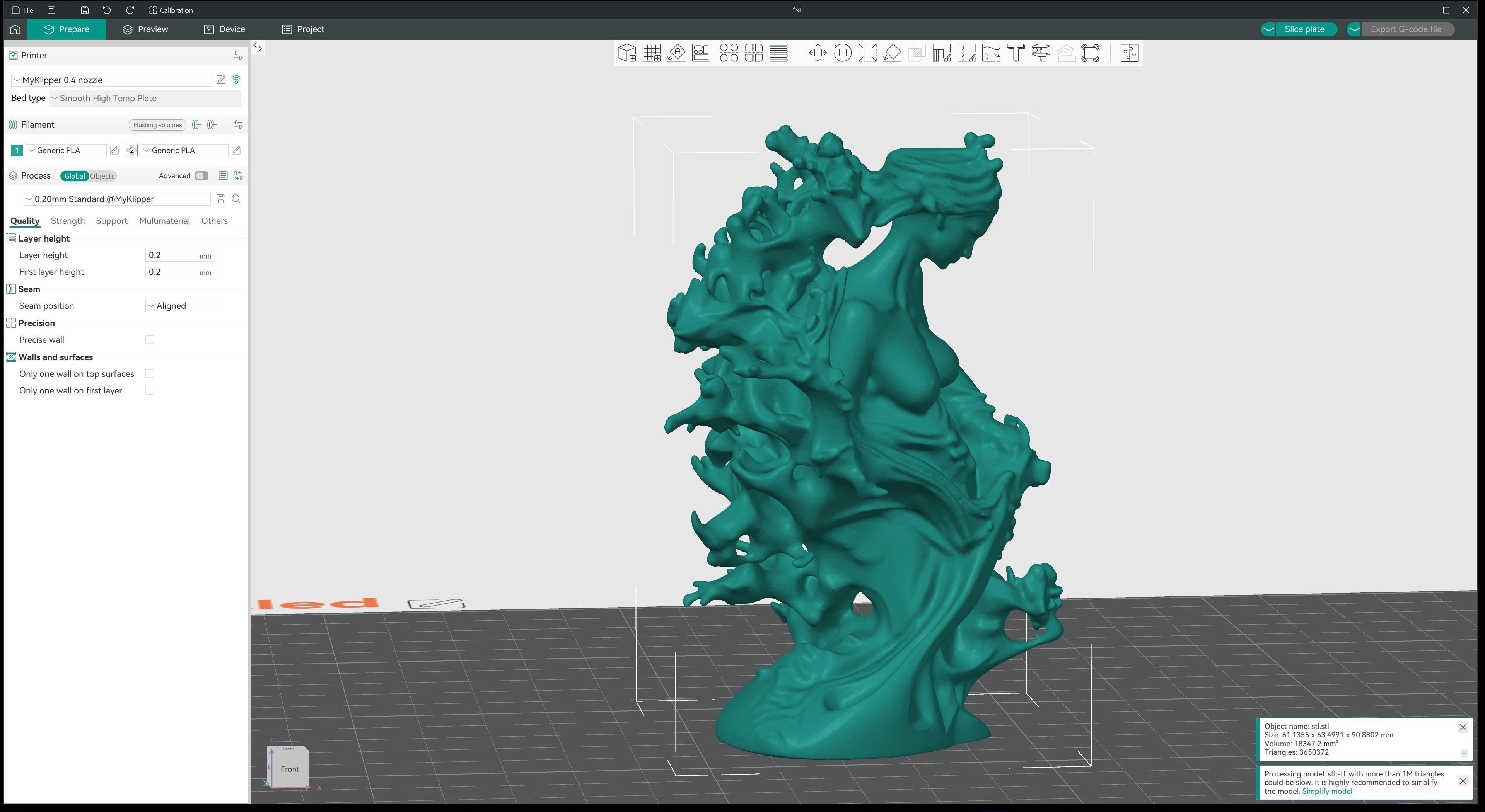 Abstract Ethereal Woman Flowing Spirit Statue 3D print model_17