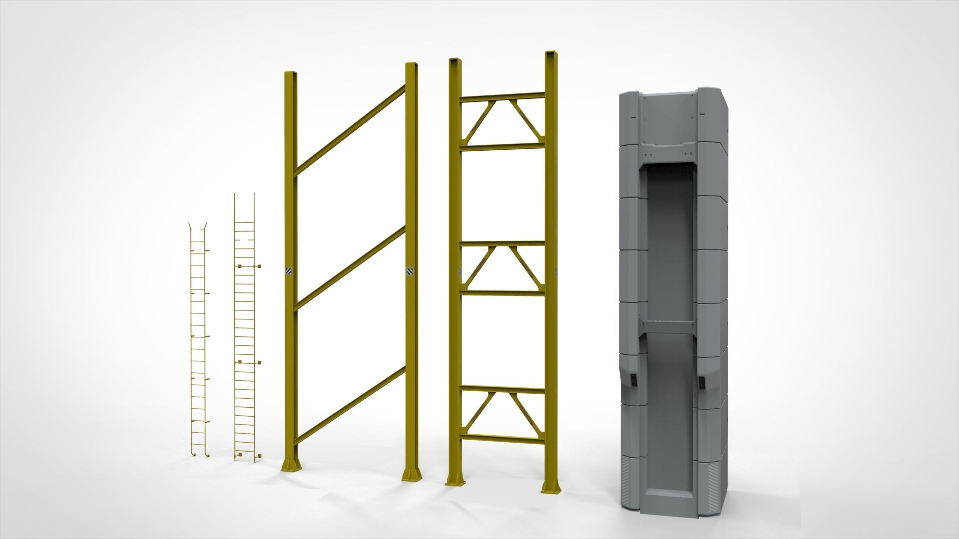 Sci-Fi architecture Elements collection 28 3D model_21
