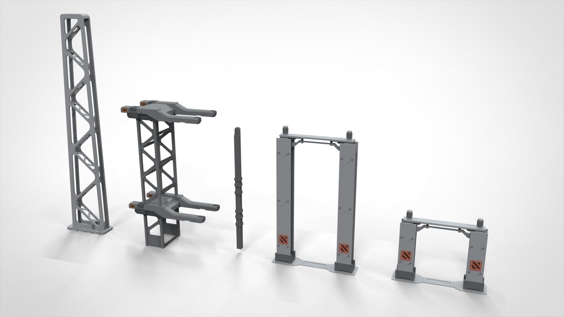 Sci-Fi architecture Elements collection 28 3D model_13