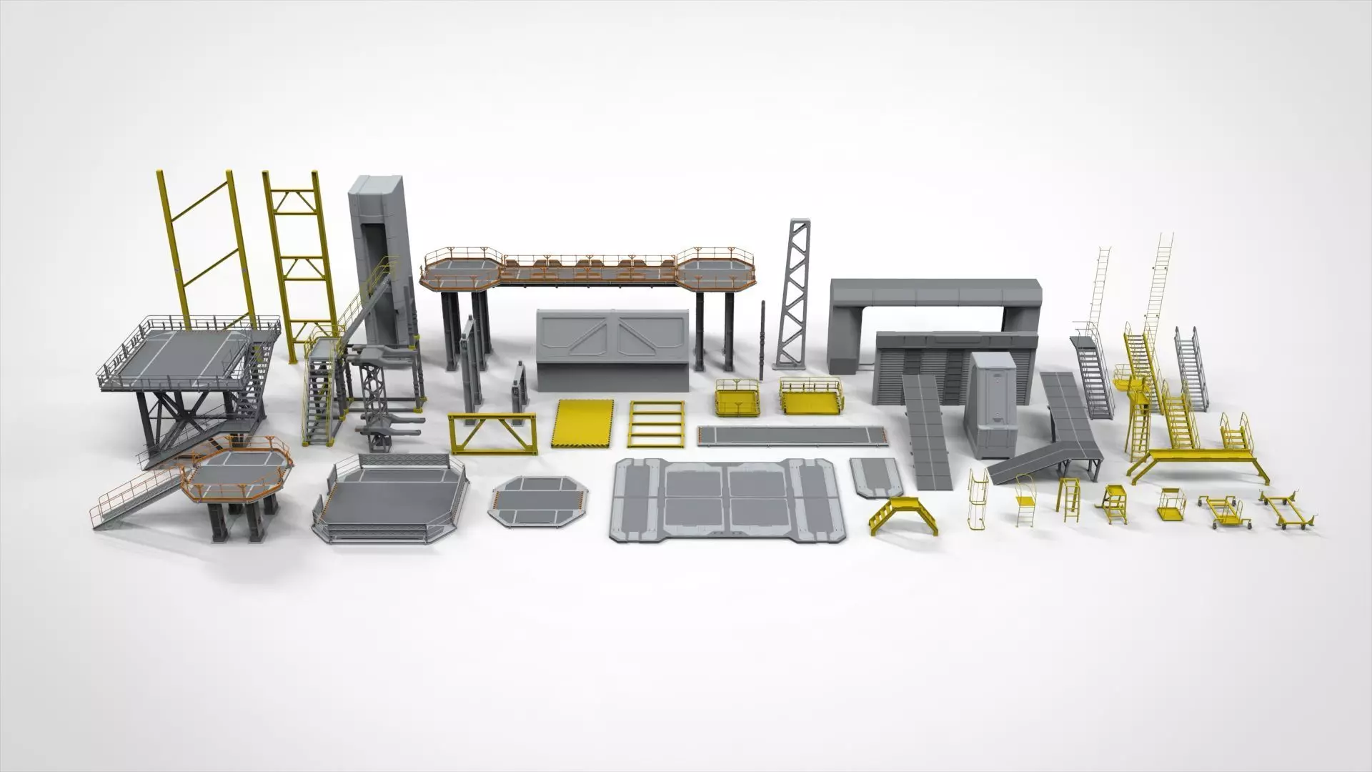 Sci-Fi architecture Elements collection 28 3D model_0