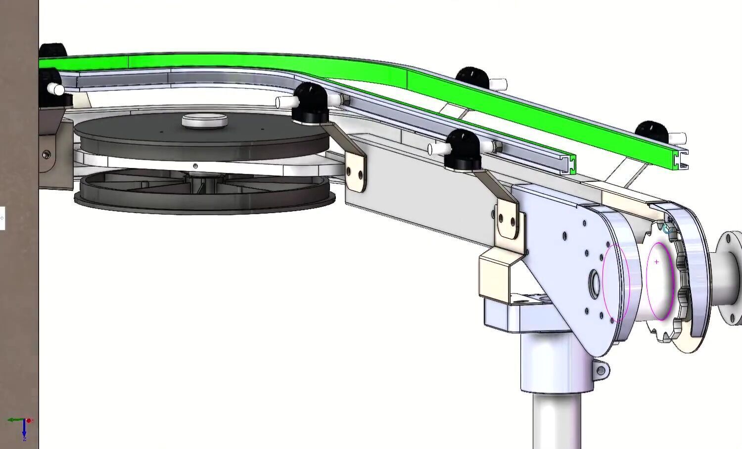 Spiral Rotary Lifting Conveyor System 3D model_11