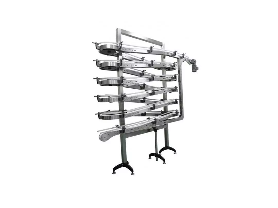 Spiral Rotary Lifting Conveyor System 3D model_0