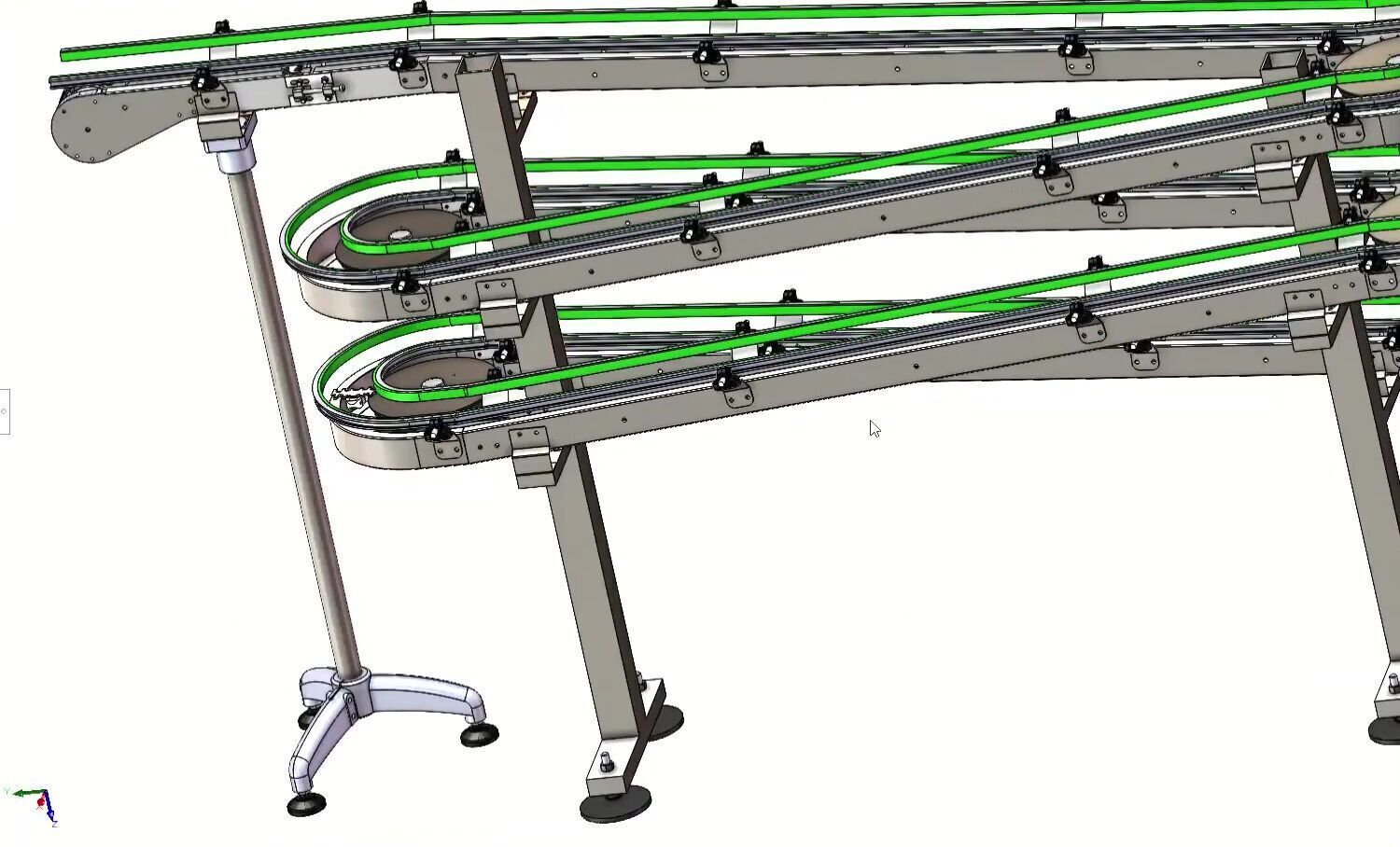 Spiral Rotary Lifting Conveyor System 3D model_5