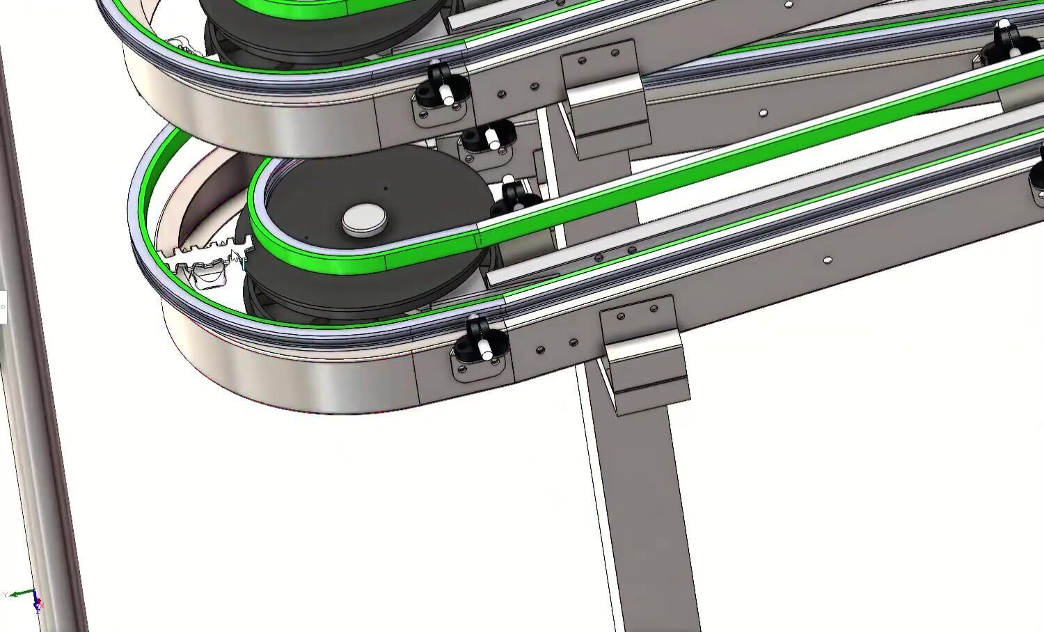 Spiral Rotary Lifting Conveyor System 3D model_15