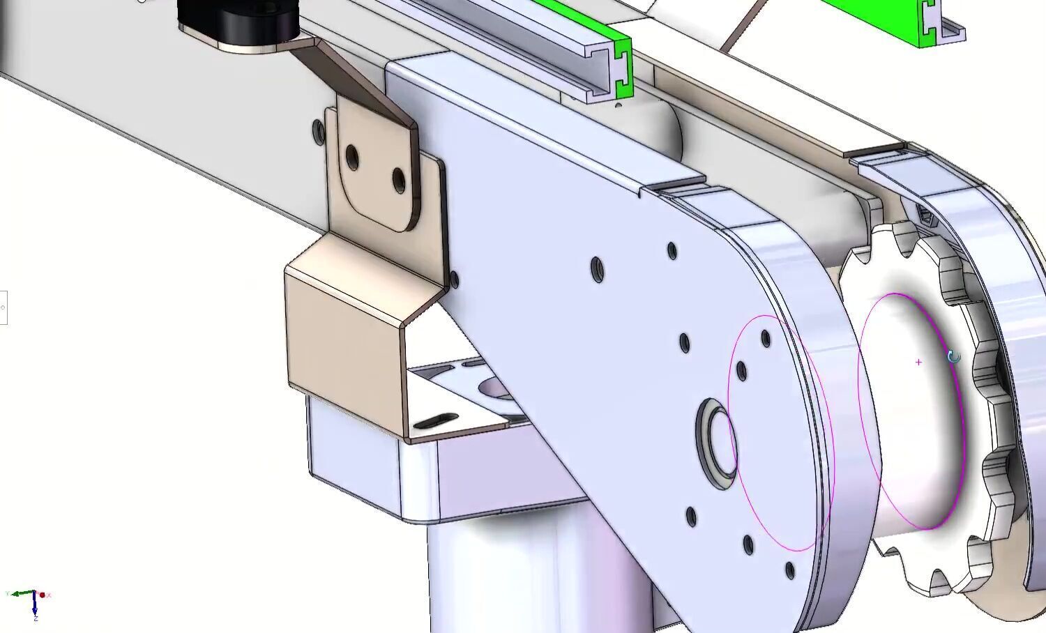 Spiral Rotary Lifting Conveyor System 3D model_12