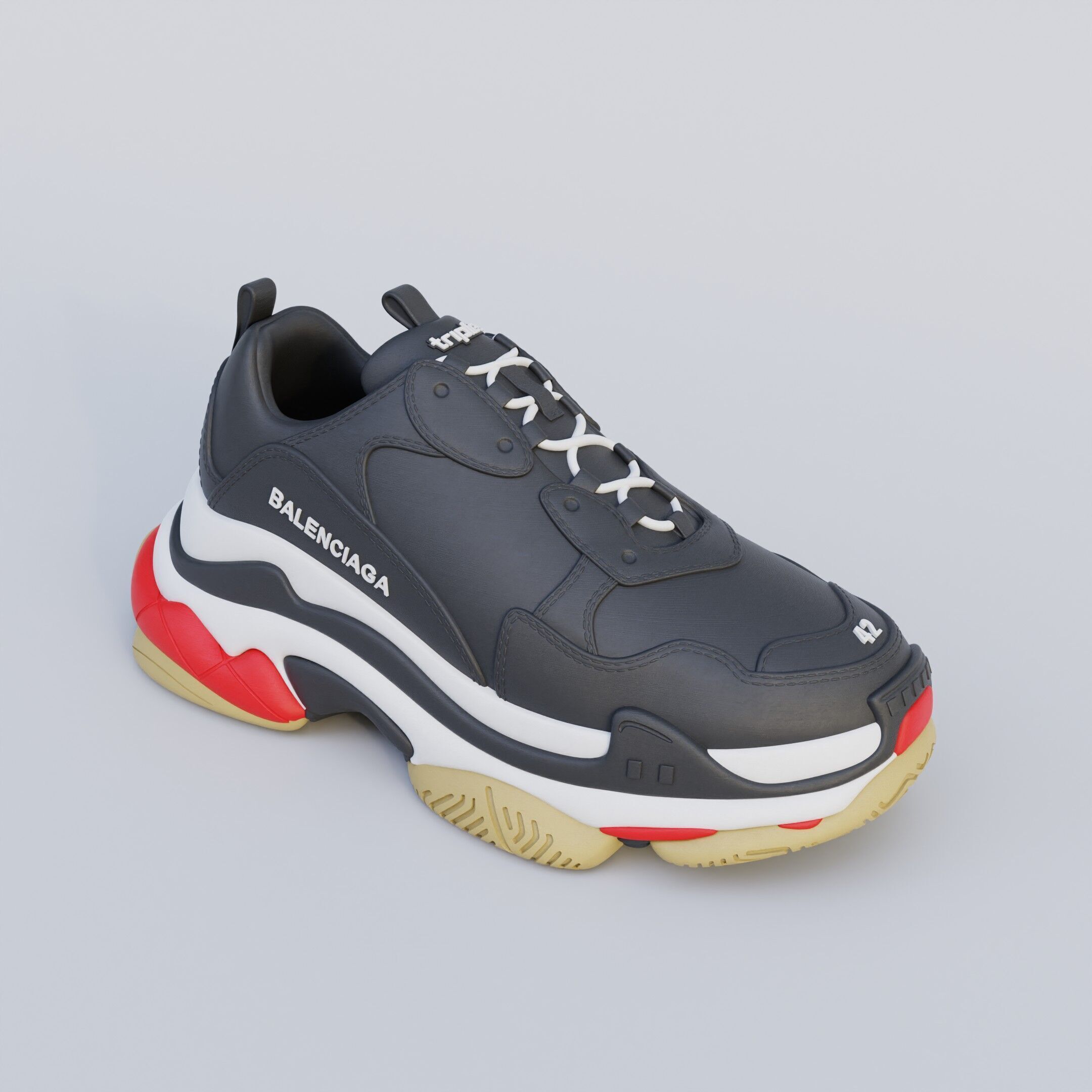 3D Printed Balenciaga Triple S Shoe 3D print model_8
