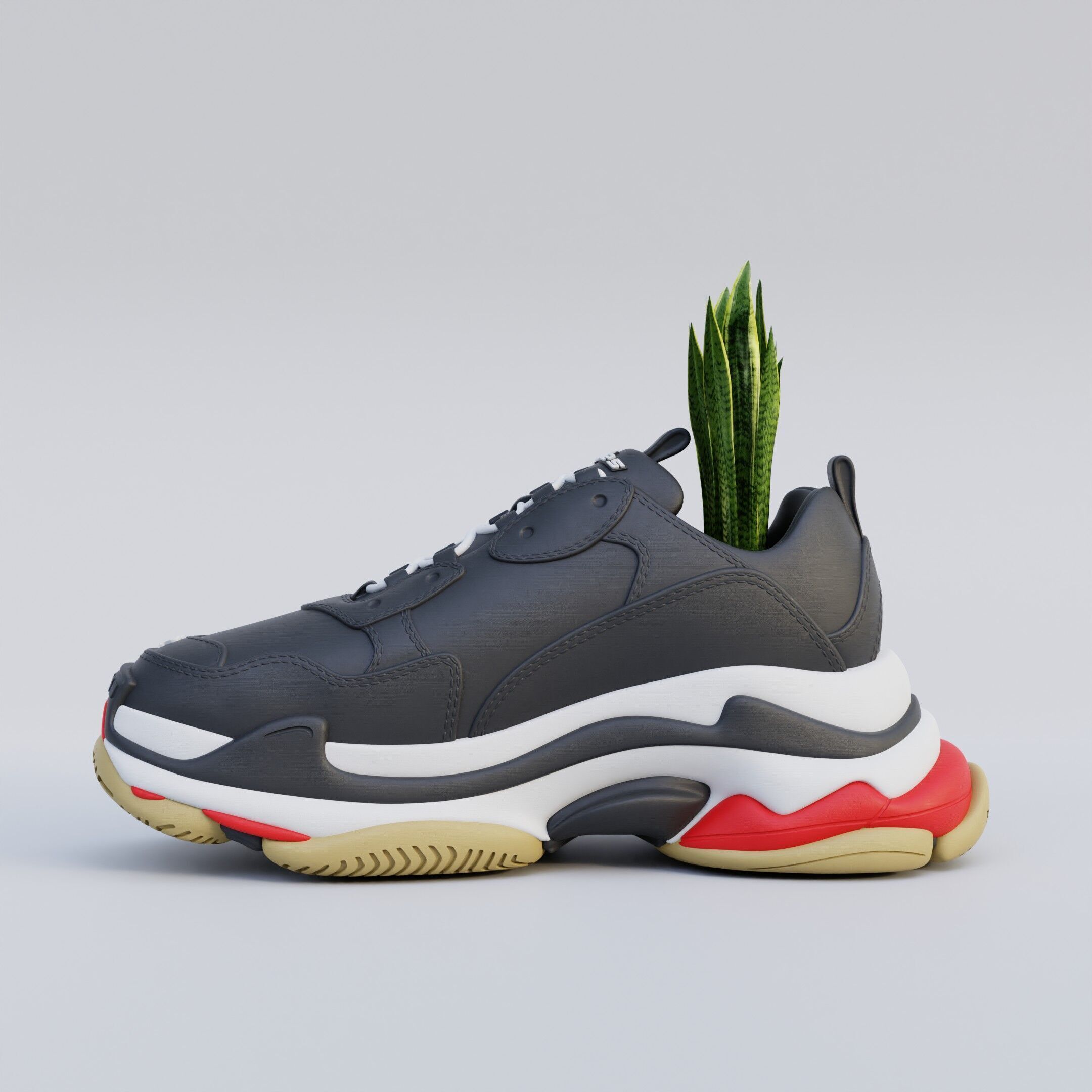 3D Printed Balenciaga Triple S Shoe 3D print model_7