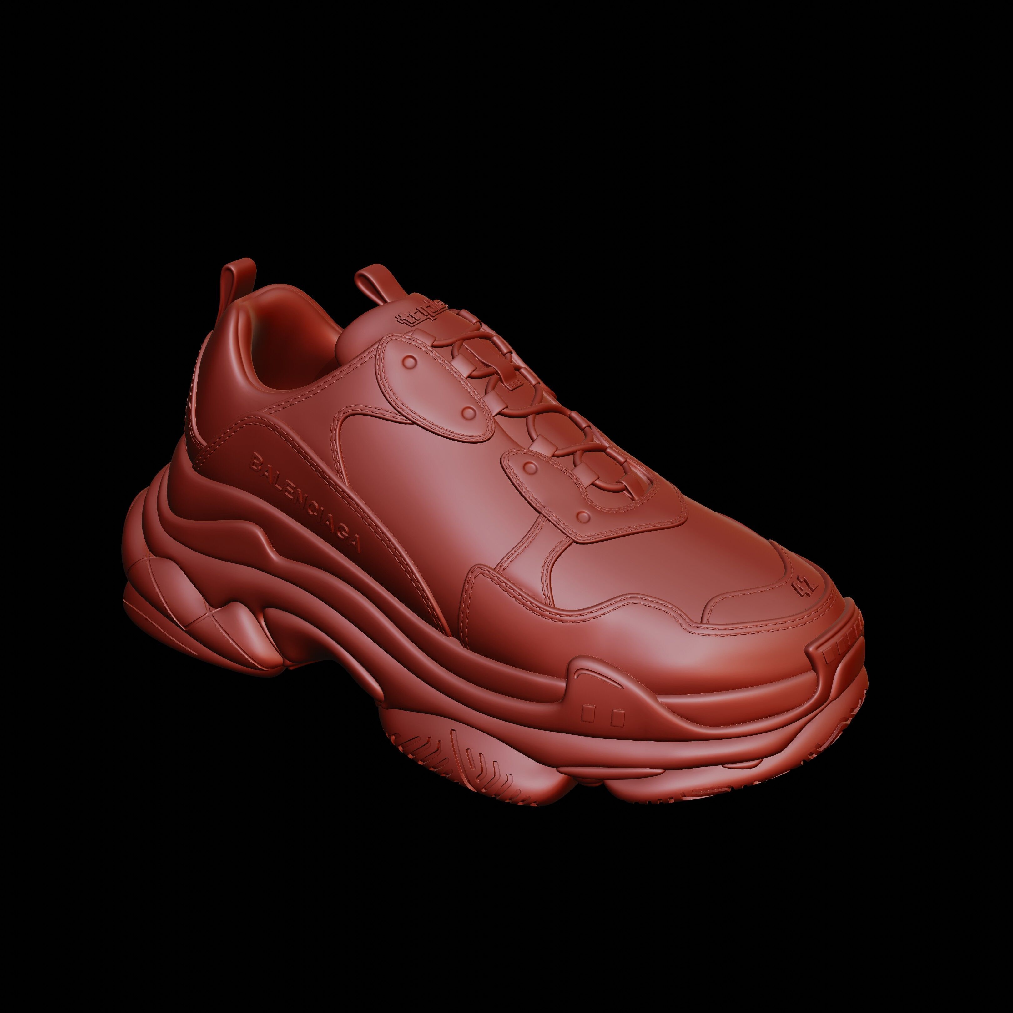 3D Printed Balenciaga Triple S Shoe 3D print model_12