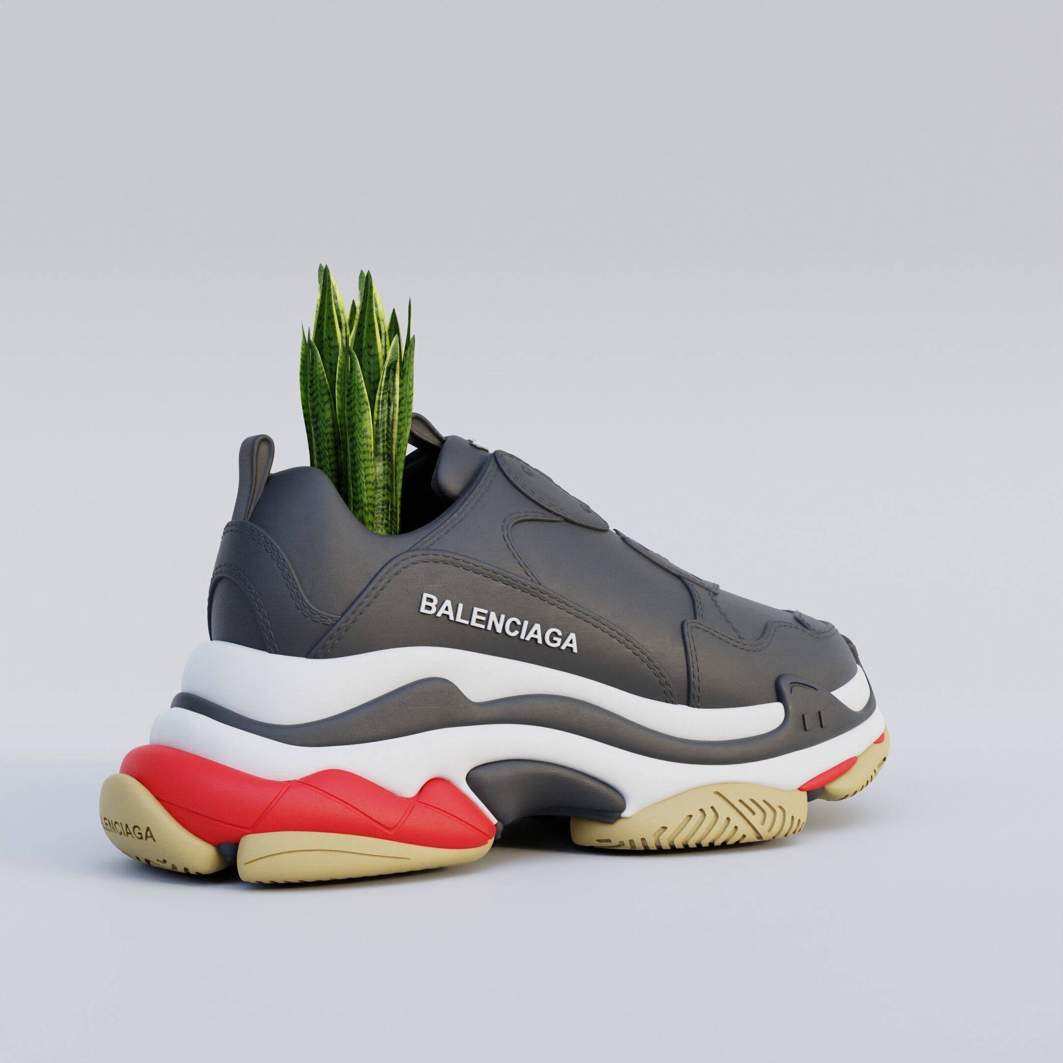 3D Printed Balenciaga Triple S Shoe 3D print model_2