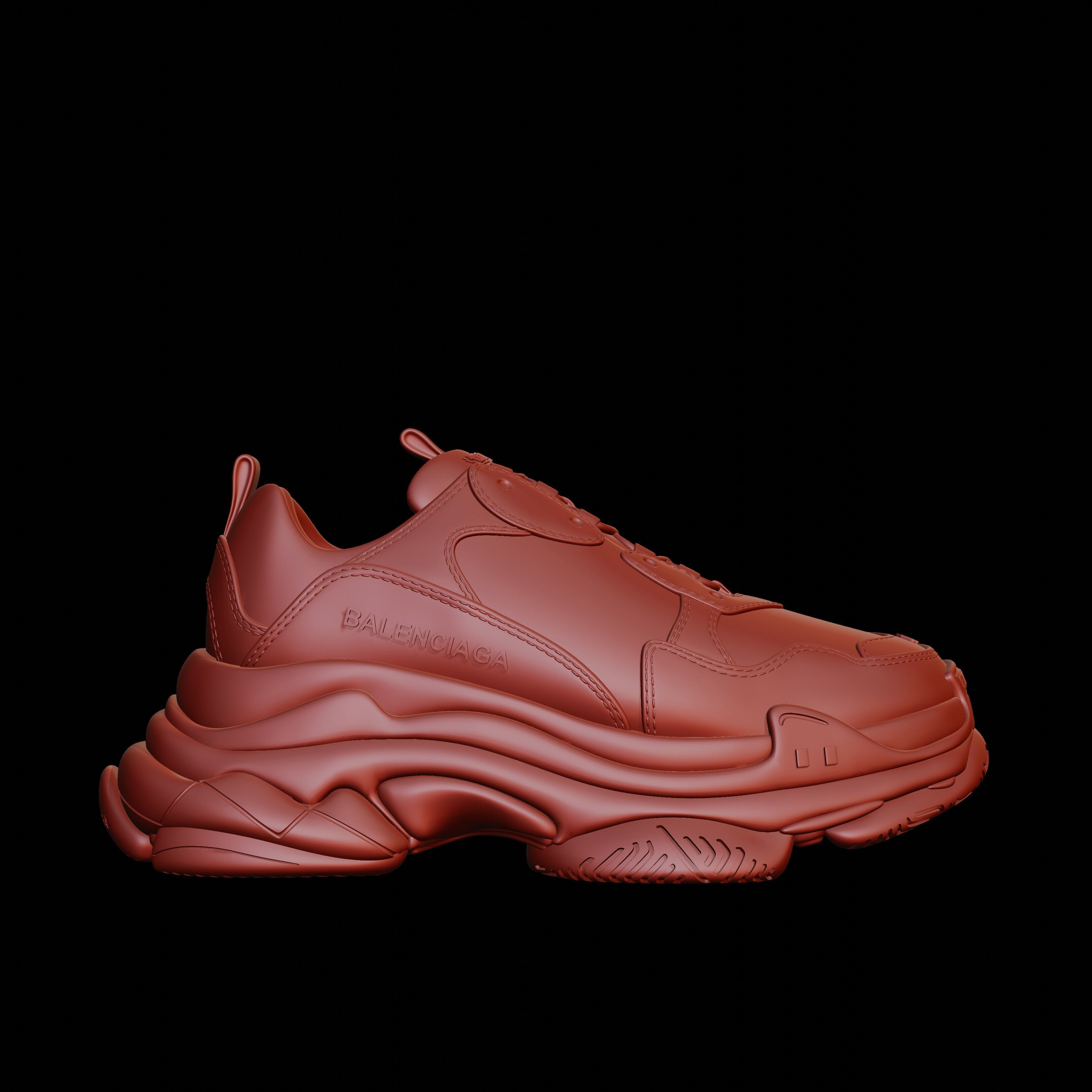 3D Printed Balenciaga Triple S Shoe 3D print model_13