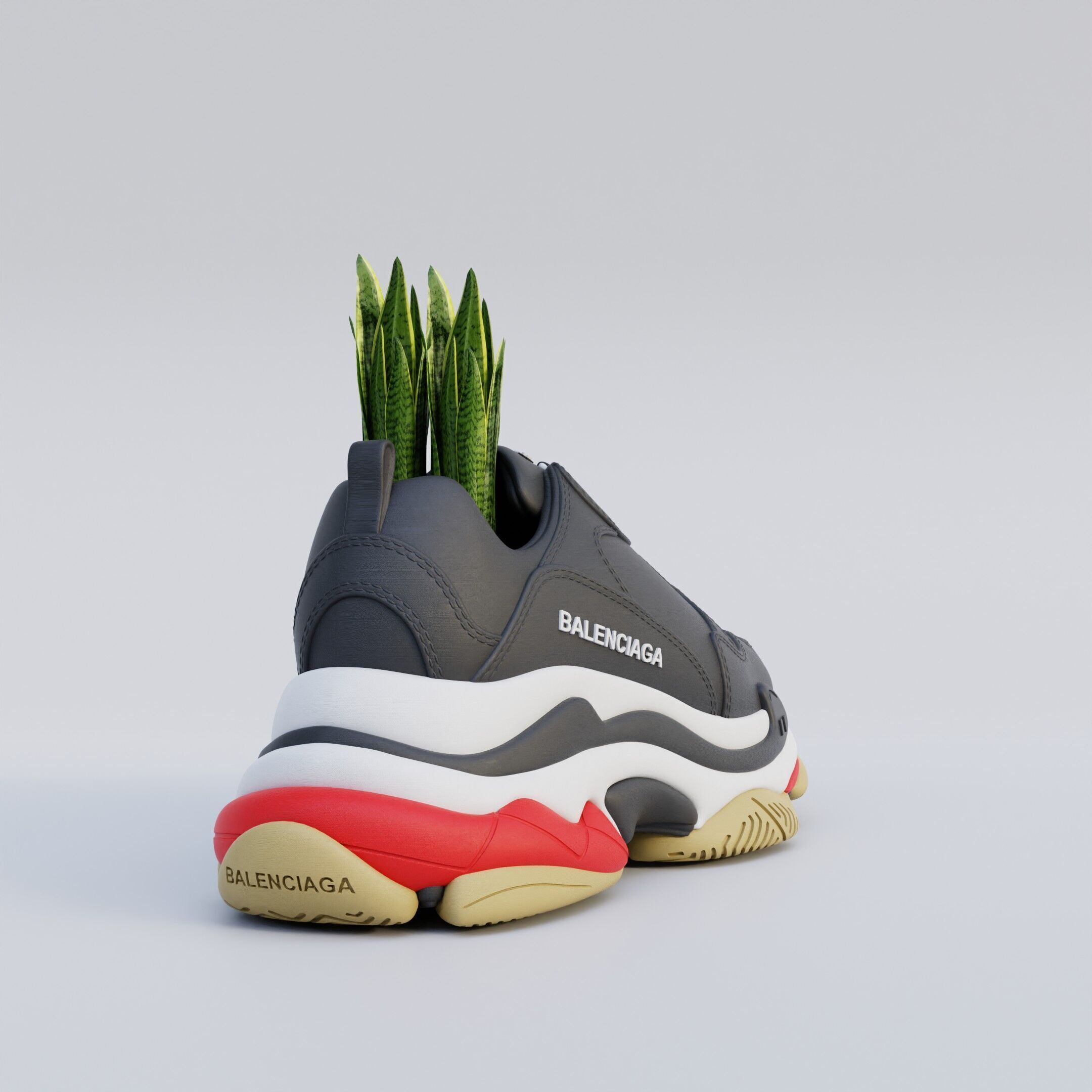 3D Printed Balenciaga Triple S Shoe 3D print model_3