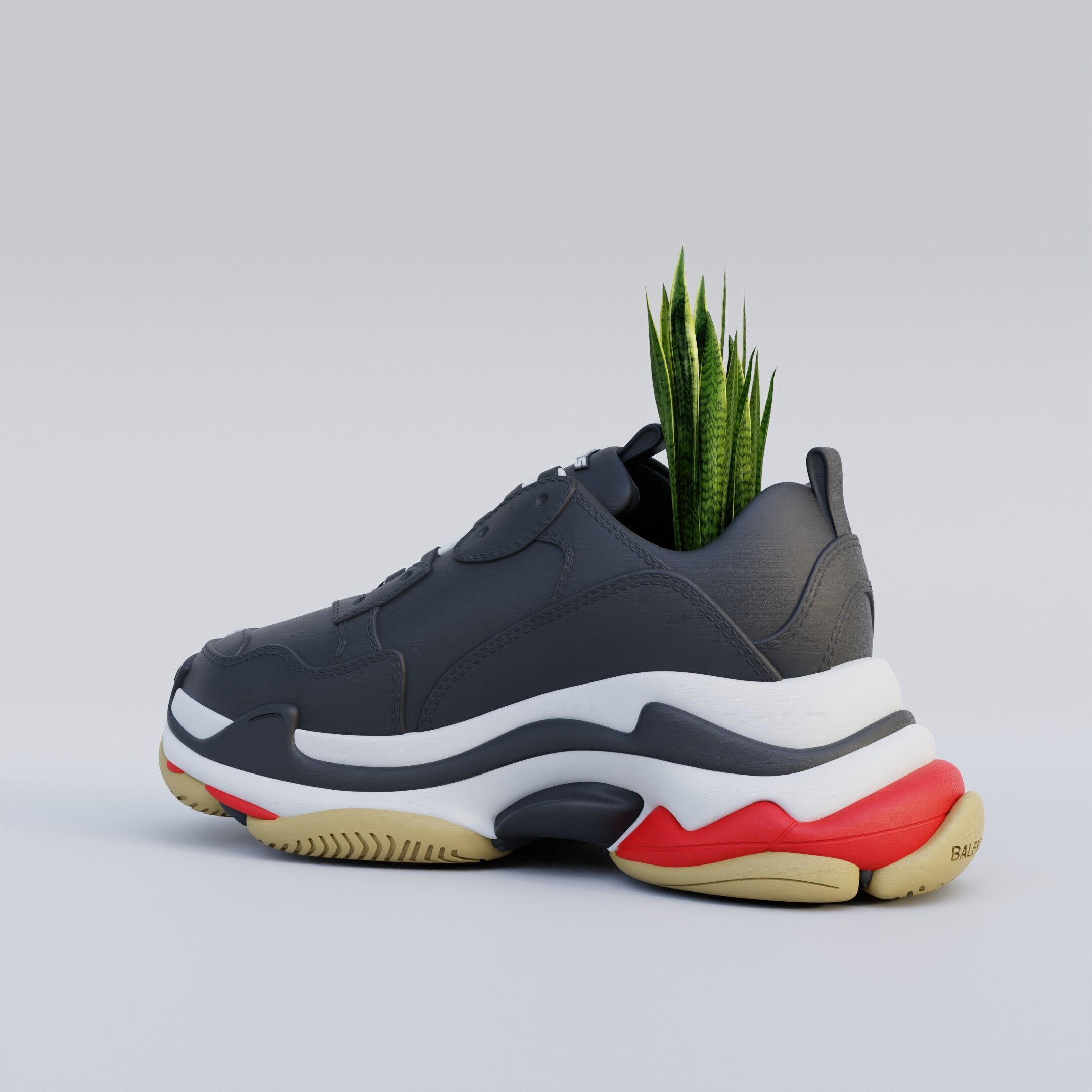3D Printed Balenciaga Triple S Shoe 3D print model_6