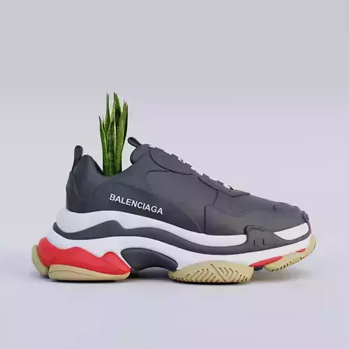 3D Printed Balenciaga Triple S Shoe 3D print model