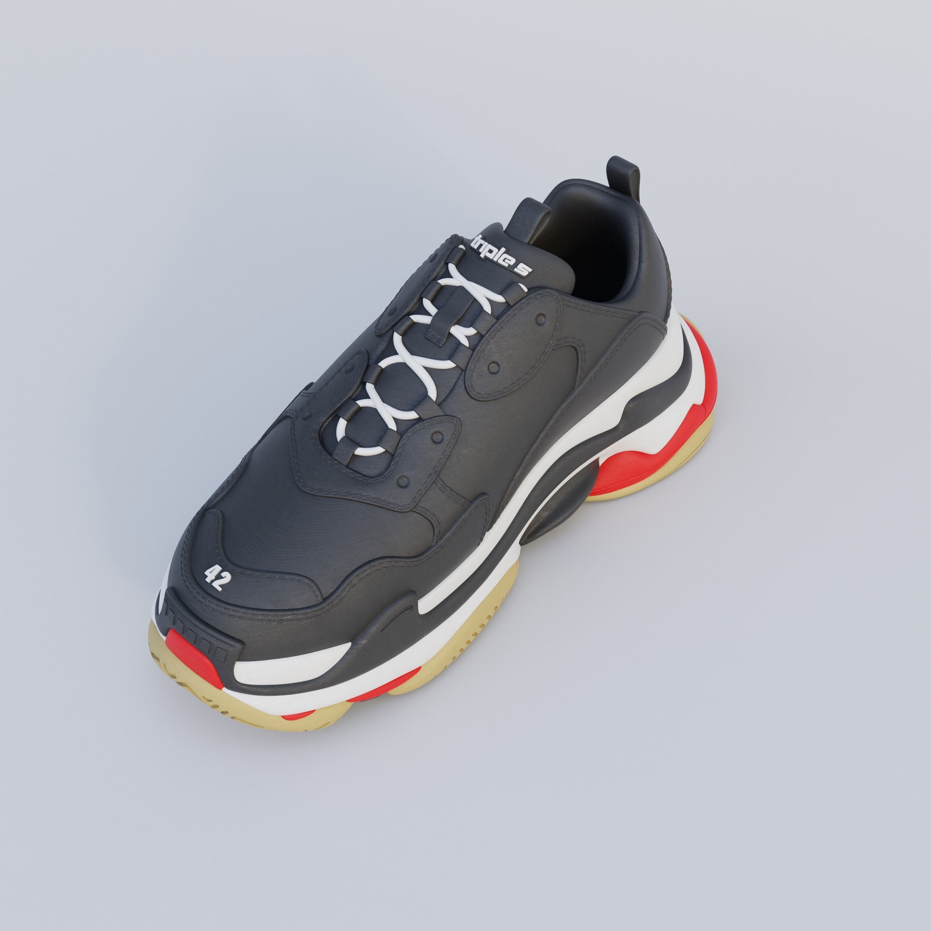 3D Printed Balenciaga Triple S Shoe 3D print model_10