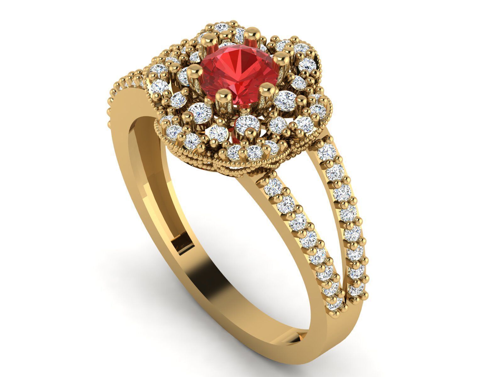 Solitaire Ring Collection 3D print model_4