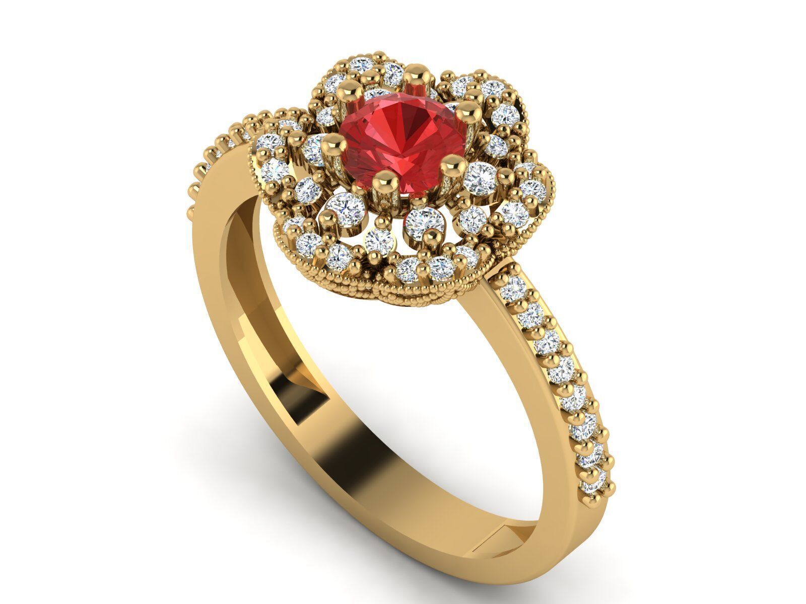 Solitaire Ring Collection 3D print model_5