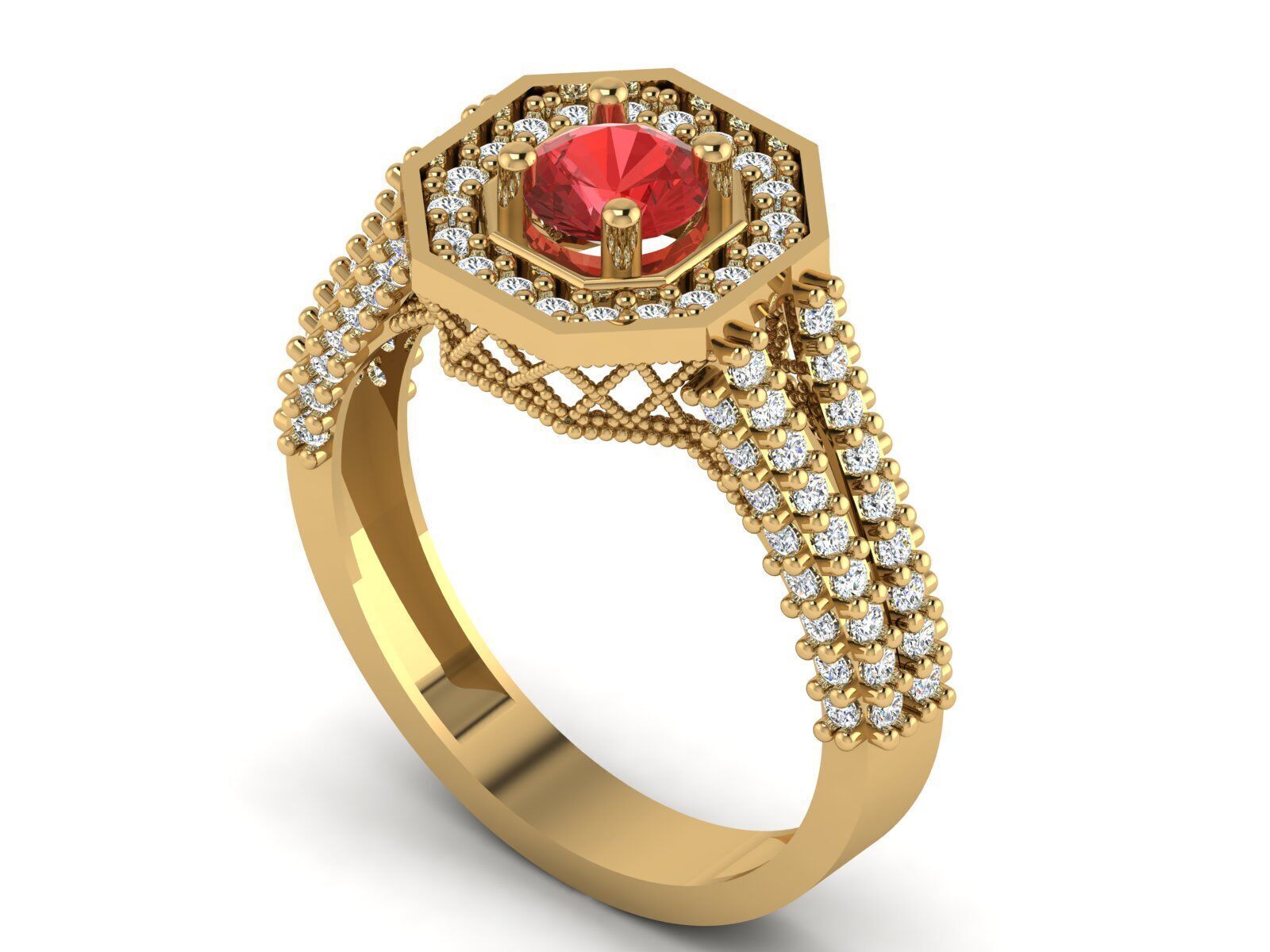 Solitaire Ring Collection 3D print model_1