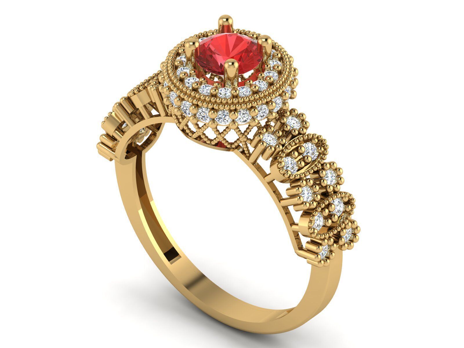 Solitaire Ring Collection 3D print model_2