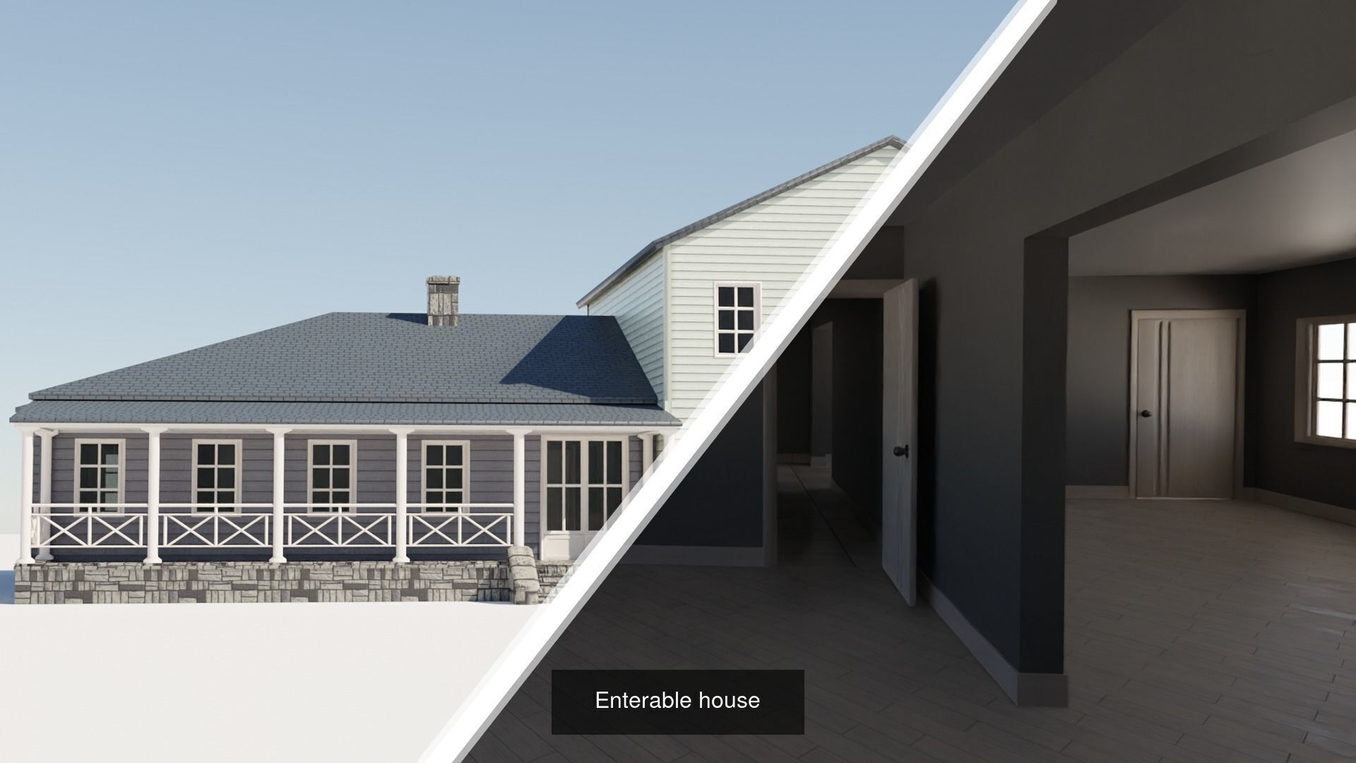 Enterable Houses 3D Model Collection_9