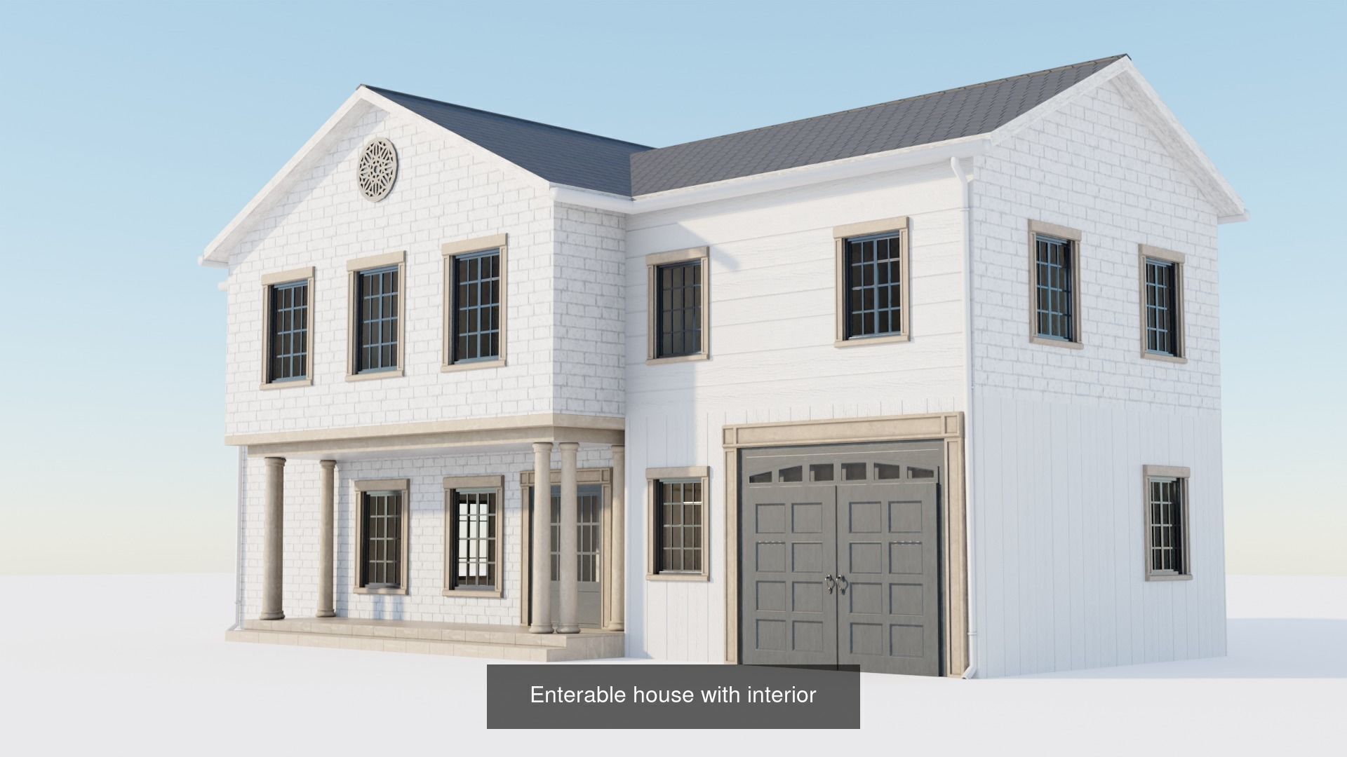 Enterable Houses 3D Model Collection_4