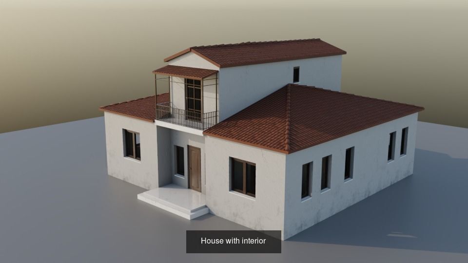 Enterable Houses 3D Model Collection_7