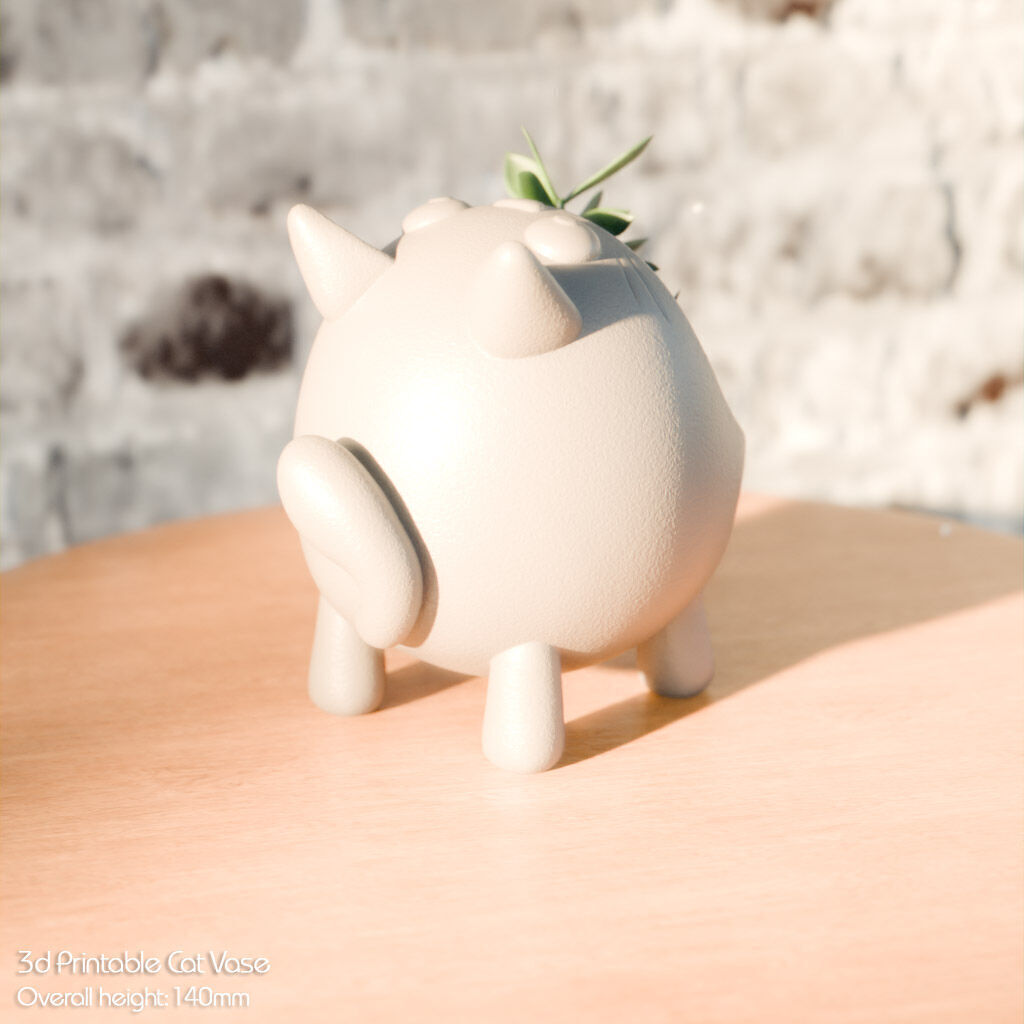 Hungry Cat Vase 3D print model_13