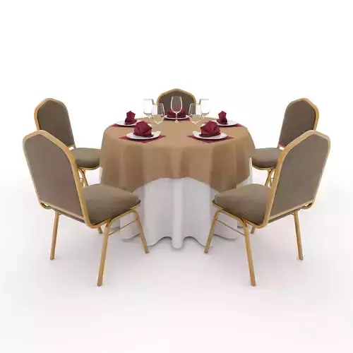 Banquet Table and Chair 01 