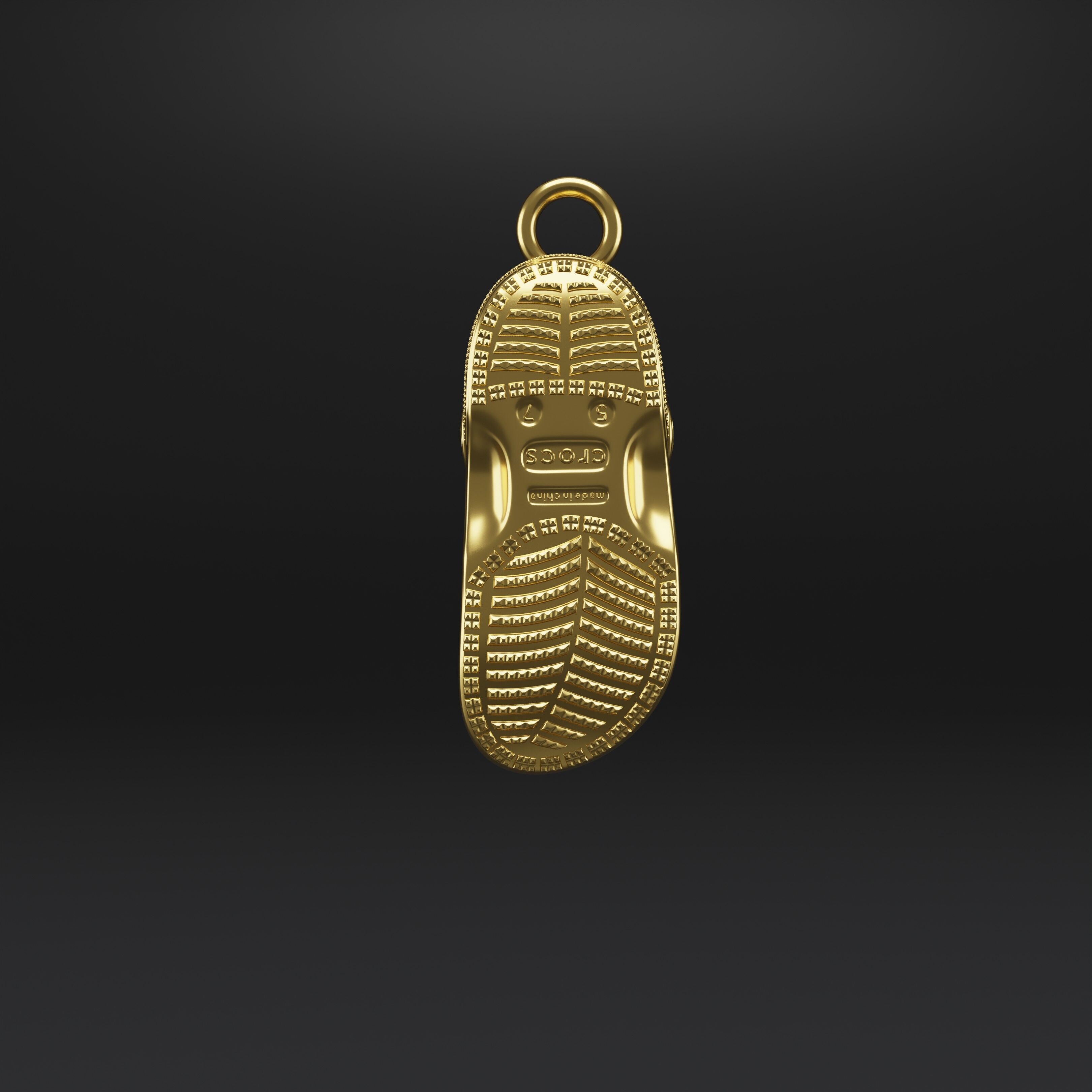 Luxe Crocs Pendant  Where Iconic Meets Elegant 3D print model_8